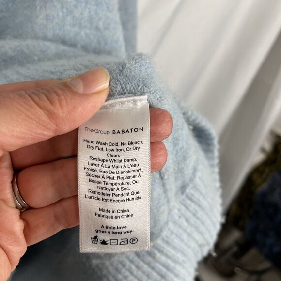 Aritzia The Group Babaton Alpaca-Blend Cowl Neck Sweater Womens Size L - Picture 5 of 10